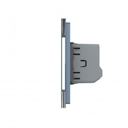 Сенсорный выключатель Livolo 2 клавиши (1+1), 2 поста Синий VL-C701-19/VL-C701-19