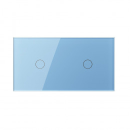 Сенсорный выключатель Livolo 2 клавиши (1+1), 2 поста Синий VL-C701-19/VL-C701-19