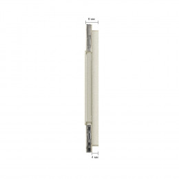 Рамка для розетки Livolo 5 постов, цвет жемчужный, стекло