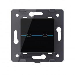 Выключатель LIVOLO Quadro 2 клавиши Черный (механизм)