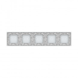 Панель для пяти сенсорных выключателей Livolo, 9 клавиш (2+1+2+2+2), цвет белый, стекло