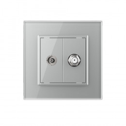 Розетка ТВ-Спутник LIVOLO серая VL-C791VST-15