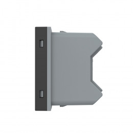 Розетка с защитными шторками LIVOLO черная C7-C1A-12 (механизм)