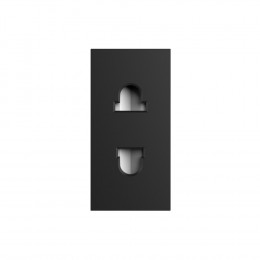 Розетка с защитными шторками LIVOLO черная C7-C1A-12 (механизм)