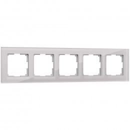 Рамка из стекла на 5 постов Favorit дымчатый