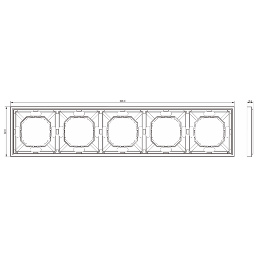 Купить Рамка 5-я, матовый титан, серия S08 DS21545 в rum24.ru фото: 2