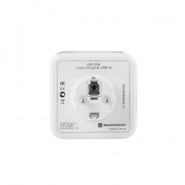 Разветвитель Cube Original 4 Euro 16A, 2 USB A с блоком 5В/2.1А RocketSocket, цвет белый-серый