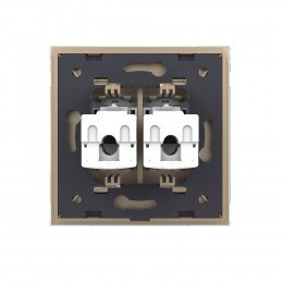 Розетка компьютерная двойная LIVOLO RJ-45 золотая VL-C792C-13