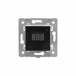 Терморегулятор Welrok ST для рамки LIVOLO с электронным управлением, датчик пола 3 м, цвет черный (механизм)