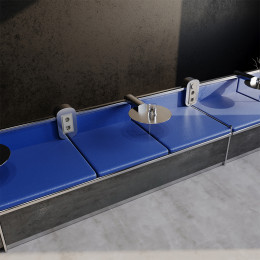 Рамка стеклянная VOLTUM S70 на 3 поста, (кашемир, стекло) VLS110303