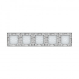 Панель для пяти сенсорных выключателей Livolo, 9 клавиш (1+2+2+2+2), цвет белый, стекло