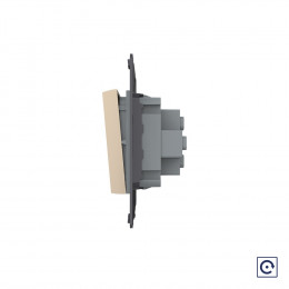 Одноклавишная механическая кнопка (звонок) Livolo, цвет золотой (механизм), VL-C7-K1H-13