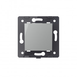 Одноклавишный механический выключатель Livolo, цвет серый (механизм), VL-C7-K1-15