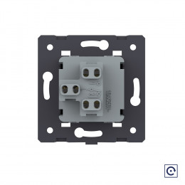 Одноклавишная механическая кнопка (звонок) Livolo, цвет серый (механизм), VL-C7-K1H-15