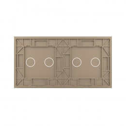 Панель для двух двухклавишных выключателей LIVOLO золотая BB-C7-C2/С2-13