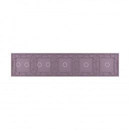 Панель для пяти сенсорных выключателей Livolo, 7 клавиш (1+1+1+2+2), цвет розовый, стекло