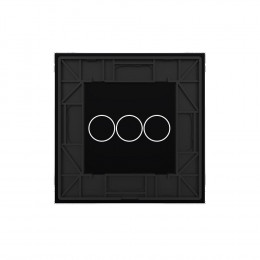 Панель для сенсорного выключателя LivoloTouch EU стандарт, 3 клавиши, цвет черный, стекло