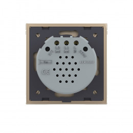 Сенсорный выключатель Livolo Quadro 2 клавиши 1 пост Золотой VL-Q702-13