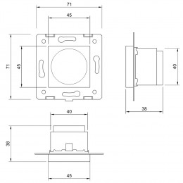 Умный терморегулятор пола Livolo EC 16А, сенсорное управление, датчик воздуха, датчик пола 5 метров, цвет белый (механизм) VL-FCQ1Z2-2WPS72