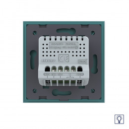 Двухклавишный сенсорный диммер Livolo, 1 пост, цвет зеленый