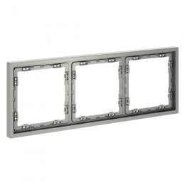 Рамка пластиковая VOLTUM S70 на 3 поста, (сталь) VLS100305