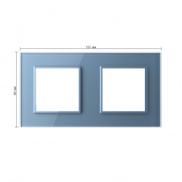 Рамка для розетки двойная Синяя