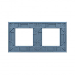 Рамка для розетки двойная Синяя