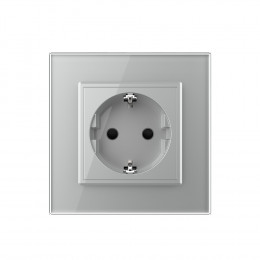 Розетка электрическая 220В LIVOLO серая VL-C7C1EU-15