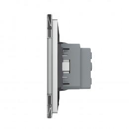 Розетка электрическая 220В LIVOLO серая VL-C7C1EU-15