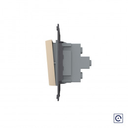 Двухклавишная механическая кнопка (звонок) Livolo, цвет золотой (механизм), VL-C7-K2H-13