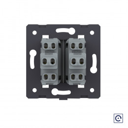 Двухклавишная механическая кнопка (звонок) Livolo, цвет золотой (механизм), VL-C7-K2H-13