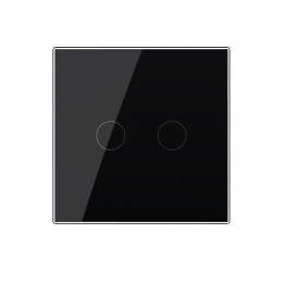 Двухклавишный сенсорный выключатель Livolo, 1 пост, Черный VL-C702-12