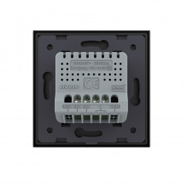 Двухклавишный сенсорный выключатель Livolo, 1 пост, Черный VL-C702-12