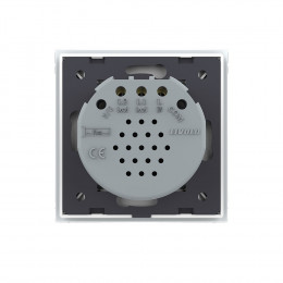 Сенсорный выключатель Livolo Quadro 2 клавиши 1 пост Белый VL-Q702-11