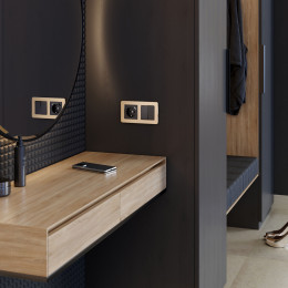 Рамка из металла на 2 поста Platinum шампань