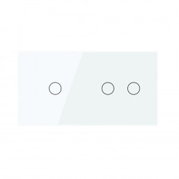 Сенсорный выключатель Livolo 3 клавиши (1+2), 2 поста Белый VL-C701-11/VL-C702-11