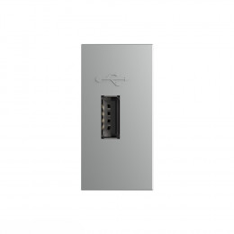 Розетка USB LIVOLO с блоком питания серая BB-C7-1USB-15 (механизм)