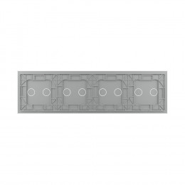 Панель для четырех двухлинейных выключателей: 2 + 2 + 2 + 2 Серая