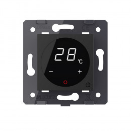 Терморегулятор пола Livolo 16А, сенсорное управление, датчик воздуха, Черный (механизм) VL-FCQ1-2BP