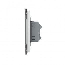 Розетка электрическая универсальная 16A Livolo, 1 пост, цвет серый