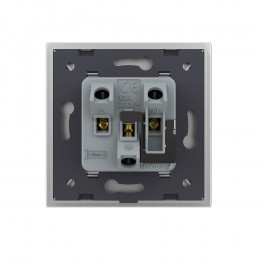 Розетка электрическая универсальная 16A Livolo, 1 пост, цвет серый