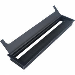 Кабельный громмет (лючок) в стол, 350*80мм, цвет: черный DCGR35080AN