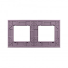 Рамка для розетки двойная Розовая