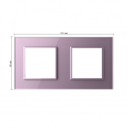 Рамка для розетки двойная Розовая