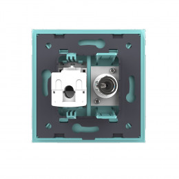 Розетка телевизионная и интернет RJ-45 кат.6 Livolo, 1 пост, цвет зеленый