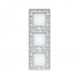 Панель вертикальная для трех сенсорных выключателей Livolo, 5 клавиш (2+1+2), цвет белый, стекло