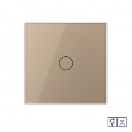 Одноклавишный сенсорный диммер Livolo с функцией радиоуправления, 1 пост, цвет золотой