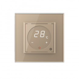 Терморегулятор пола Livolo 16А, сенсорное управление, датчик воздуха, 1 пост, цвет золотой