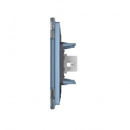 Розетка HDMI 2.0 одинарная Livolo, 1 пост, цвет синий