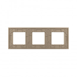 Рамка для розетки тройная Золотая